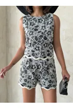 Dantel Şort - Siyah | Topshow