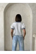 Kot Detaylı Ceket - Krem Topshow