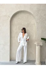 Topshow Krem Keten Toptan Pantolon