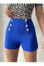 Topshow Saks Ornamental Buttoned Wholesale Shorts