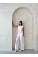 Nakışlı Toptan Pantolon - Pembe | Topshow