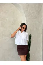 Kelebek Detaylı Toptan Gömlek   Beyaz | Topshow