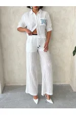 Wholesale Pleated Trousers - Cream | Topshow