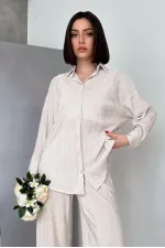 Topshow Stone Accordion Wholesale Shirt | F1426