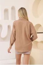 Kaşe Mini Toptan Etek - Taş | TOPSHOW | F1352