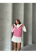 Pitikale Pattern Fiber Inflatable Wholesale Vest - Fuchsia | TOPSHOW | F1740