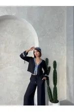 Kot Şeritli Toptan Gömlek   Siyah | Topshow | F1888