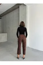 Desenli Toptan Pantolon - Kahve Siyah | TOPSHOW | F1788