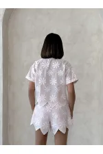 Shorts brodés en gros - Rose | Topshow