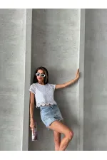 Topshow White Guipure Evening Dress Wholesale Blouse