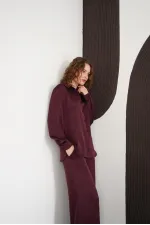 Wholesale Long-Sleeved Shirts - Plum | F2101 - Topshow