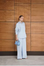 Jacquard Dukuma Trousers - Blue | F2020 - Topshow