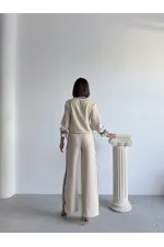 Pantalon en denim rayé - Pierre | Topshow | F1890