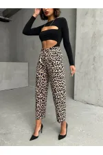 Desenli Pantolon - Taş Siyah | TOPSHOW | F1788