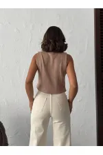 Topshow Vizon Süet Toptan Yelek