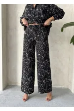 Pantalon brodé en gros - Noir | Topshow | F1900