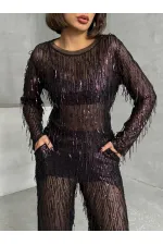 Pul Palet Wholesale Blouse - Black and Burgundy | TOPSHOW | F1612