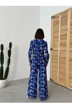 Pantalon brodé Süzüne - Saks | Topshow | F1927