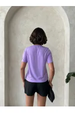 T-shirt Topshow Lilac Stone Detail Wholesale