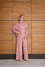 Pantalon brodé rose | F1927 - Topshow