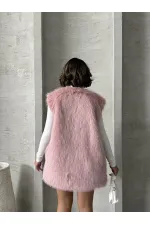 Gilet en plumes en gros - Poudre | TOPSHOW | F1567