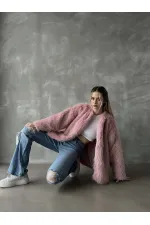 Peluş Toptan Kaban - Pudra | TOPSHOW | F1608