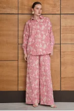 Pantalon brodé rose | F1927 - Topshow