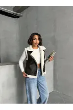 Vente en gros de gilets en daim à col en fourrure - Kaki foncé | TOPSHOW | F1532