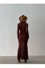 Brown Long Transparent Wholesale Skirt | Topshow | F1887