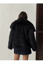 Women's Faux Fur Wholesale Coats – Fluffy, Soft Textured, Stylish Winter Outerwear - BLACK