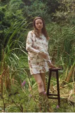 Veste à motifs Topshow Wholesale – Design élégant et moderne – COFFEE | F1962