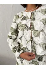 Chemise brodée Topshow - Bleu Dsn | F1962