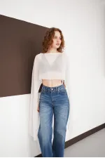 Chiffon Poncho - Cream | D2938 - Topshow