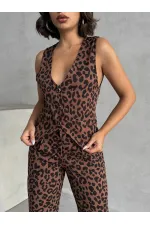 Wholesale Vest - Brown Black | TOPSHOW | F1699