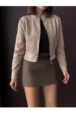 Manteau zippé Topshow en gros - Vison | F1551