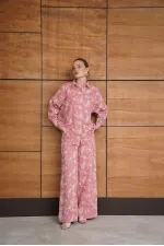 Pantalon brodé rose | F1927 - Topshow