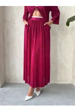 Uzun Etek - Bordo | Topshow | F1913