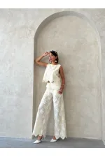 Nakışlı Toptan Pantolon - Sarı | Topshow