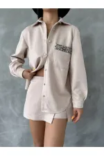 Topshow Stone Suede Wholesale Shirt | F1517