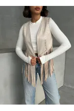 Topshow Stone Tassel Drop Wholesale Vest | F1806