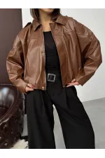 F 2035 SUNİ DERİ MONT - KAHVE