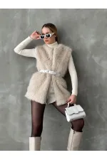 Topshow Taş Tüylü Toptan Yelek | F1567