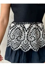 Embroidered Sleeveless Wholesale Blouse - Black Stone | Topshow