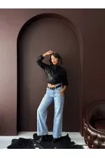 Topshow - Veste à sequins noirs pour femme (vente en gros) - Tenue de soirée élégante