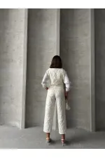 Embroidered Wholesale Vest - Cream | TOPSHOW | F1751