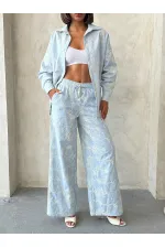 Pantalon brodé Süzüne - Bleu | Topshow | F1927