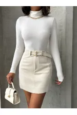 Topshow Taş Kemerli Toptan Etek | F1801