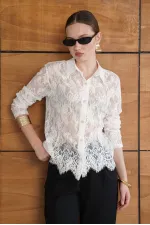 Lace Wholesale Shirts - Cream | F2073 - Topshow