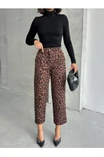 Desenli Toptan Pantolon - Kahve Siyah | TOPSHOW | F1788