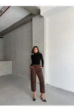 Desenli Toptan Pantolon - Kahve Siyah | TOPSHOW | F1788